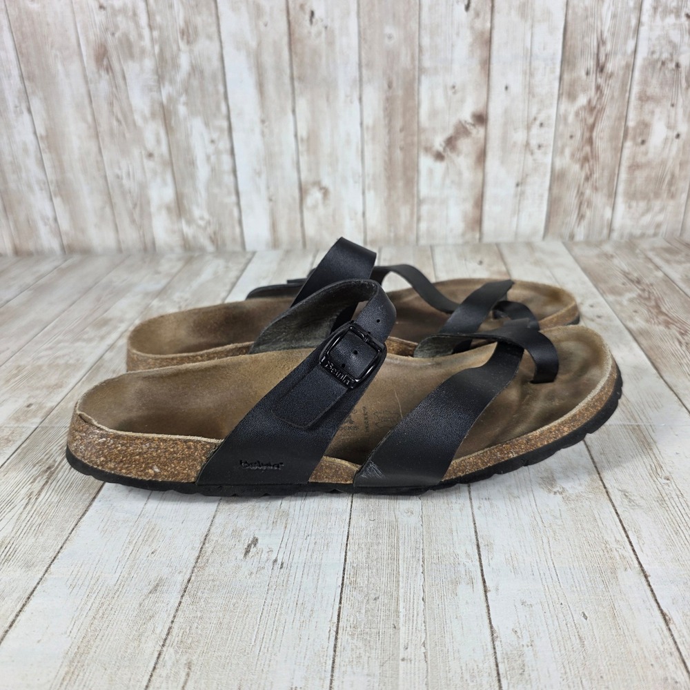 Betula Black Toe Loop Adjustable Strap Sandals Women's Size 40